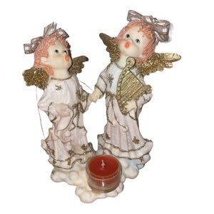 Christmas Angels Tea Light Candle Holder